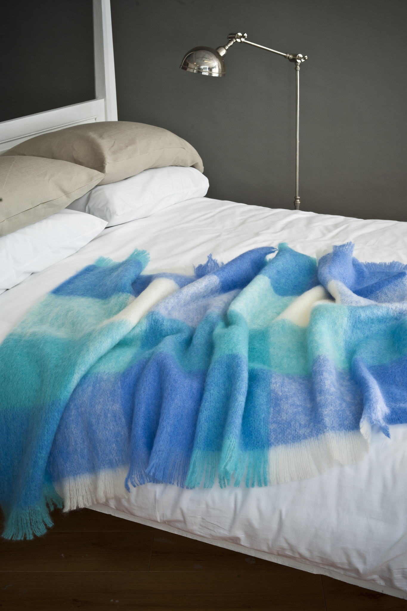 Avoca Mohair Throws Blue Handmade Gifts made with Love Honey Beeswax