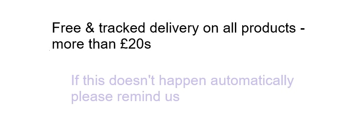 Free UK Delivery on Products over £20s