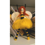 Needle Felted Bee Angel - Handmade by Honey Beeswax
