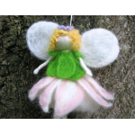 Needle Felted Flower Angel - Handmade by Honey Beeswax