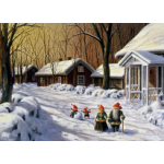 Jan Bergerlind Christmas Postcards - Snowball - Honey Beeswax