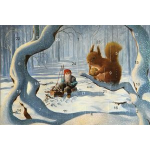 Jan Bergerlind's Advent Calendar Card - Squirrel - from Honey Beeswax