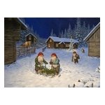 Jan Bergerlind - Christmas Postcards - Christmas on the Farm - Honey Beeswax