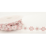 15 mm Daisy Trim in Pink and White
