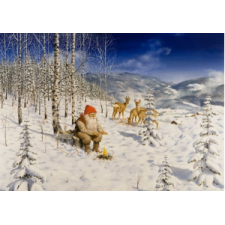 Jan Bergerlind Christmas Postcards - Deers - Honey Beeswax