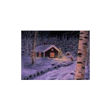 Jan Bergerlind Christmas Postcards - Christmas Night - Honey Beeswax
