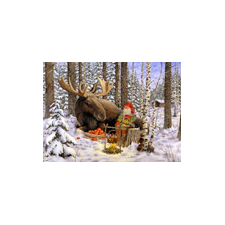 Jan Bergerlind Christmas Poscards - Moose - Honey Beeswax