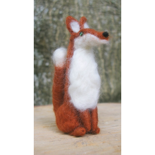 Needle Felted Fox - Handmade by Honey Beeswax