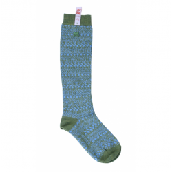 Avoca Hill Knee Socks in Blue and Green from Honey Beeswax