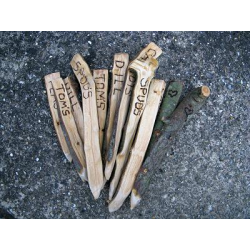 Handmade Wooden Plant Labels for Herbs - Vegetables - Flowers