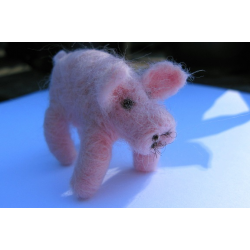 Needle Felted Pig  - Handmade by Honey Beeswax