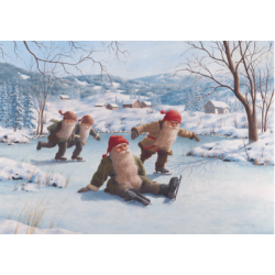 Jan Bergerlind Christmas Postcards - Oops - Honey Beeswax