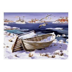 Jan Bergerlind Christmas Postcards - Seagulls - Honey Beeswax