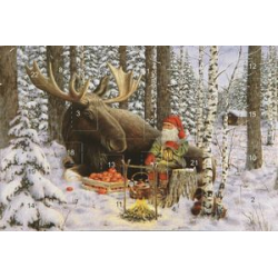 Jan Bergerlinds Advent Calendar Card - Moose - from Honey Beeswax