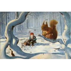 Jan Bergerlind's Advent Calendar Card - Squirrel - from Honey Beeswax
