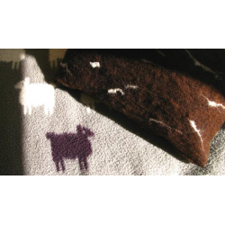 Black Sheep Felt Pillow - Honey Beeswax