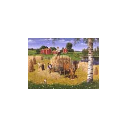 Jan Bergerlind Postcards - Hay Making - Honey Beeswax