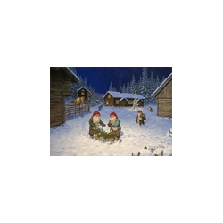 Jan Bergerlind - Christmas Postcards - Christmas on the Farm - Honey Beeswax