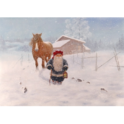 Jan Bergerlind Christmas Postcards - Snowstorm - Honey Beeswax