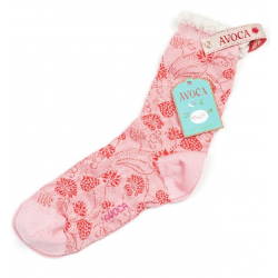Avoca Flora Socks in Pink from Honey Beeswax