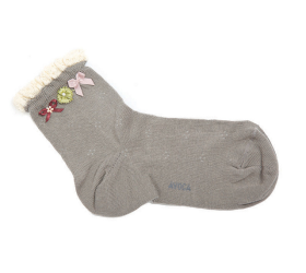 Avoca Sisi Socks in Grey available from Honey Beeswax