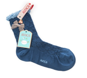 Avoca Gosling Socks in Dark Blue from Honey Beeswax