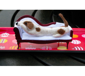 Beagle in a Chaise Lounge- made to order by Honey Beeswax