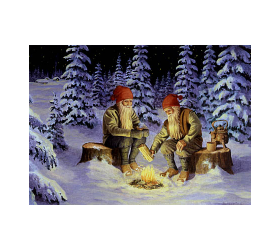 Jan Bergerlind Christmas Postcards - Copper Kettle - Honey Beeswax