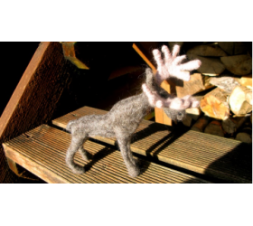 Mythical Moose - Handmade from Shetland Wool - Honey Beeswax