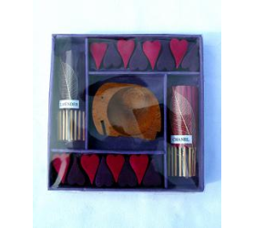 Wooden Elephant Incense Hearts
