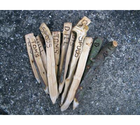 Handmade Wooden Plant Labels for Herbs - Vegetables - Flowers