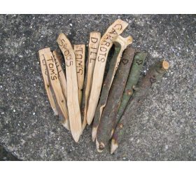 Handmade Wooden Plant Labels for Herbs - Vegetables - Flowers