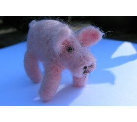 Needle Felted Pig  - Handmade by Honey Beeswax