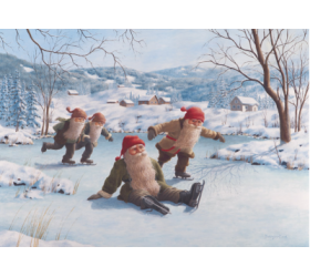 Jan Bergerlind Christmas Postcards - Oops - Honey Beeswax