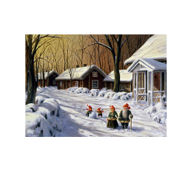 Jan Bergerlind Christmas Postcards - Snowball - Honey Beeswax