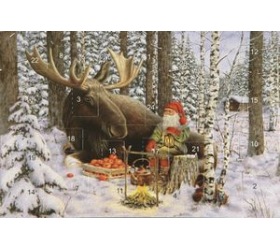 Jan Bergerlinds Advent Calendar Card - Moose - from Honey Beeswax