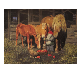 Jab Bergerlind Advent Calendars - Feeding the Horses - Honey Beeswax