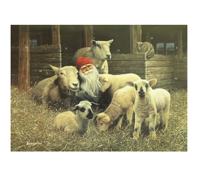 Jab Bergerlind Advent Calendars - Tomte and Lambs - Honey Beeswax