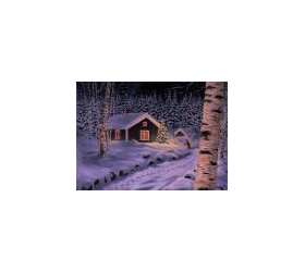 Jan Bergerlind Christmas Postcards - Christmas Night - Honey Beeswax