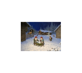 Jan Bergerlind - Christmas Postcards - Christmas on the Farm - Honey Beeswax
