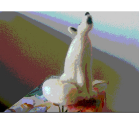 Handmade Arctic Fox - made by Honey Beeswax