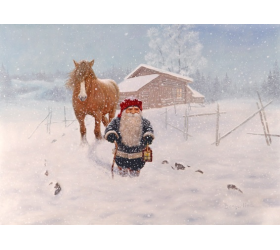 Jan Bergerlind Christmas Postcards - Snowstorm - Honey Beeswax