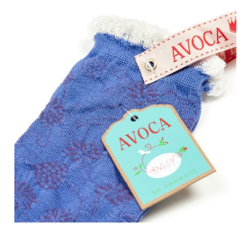 Avoca Flora Socks in Purple from Honey Beeswax