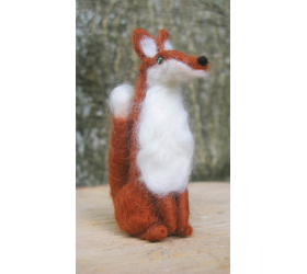 Needle Felted Fox - Handmade by Honey Beeswax