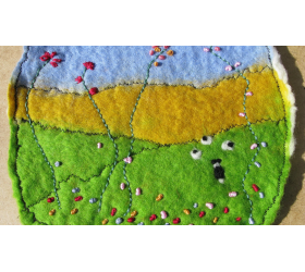Felted Landscape - Sheep dog