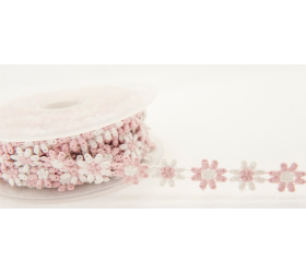 15 mm Daisy Trim in Pink and White