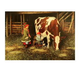 Jab Bergerlind Advent Calendars - Tomte and Lambs - Honey Beeswax