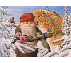 Tomte feeding the Birds